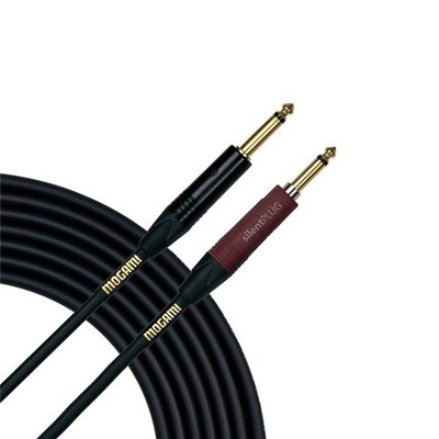 Mogami Gold INST Silent S-18 Guitar Instrument Cable, 1/4'' TS Male Plugs, Gol...