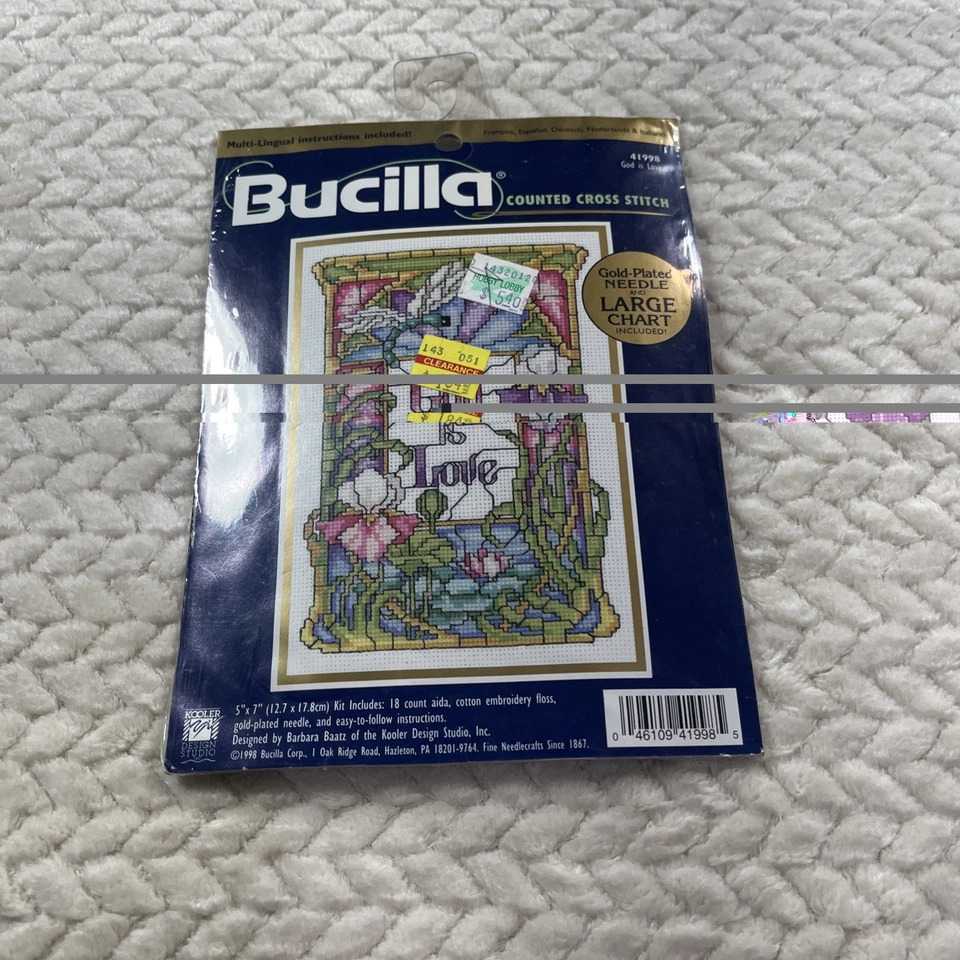 Винтажный набор для вышивки счетным крестом BUCILLA X2 42018 41998 новый - Изображение 4 из 4