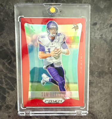 Panini 2024 Prizm Deca Football Sam Darnold Red Prizm 149/199 #209 Vikings
