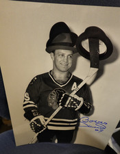 Bobby Hull Autographed 11x14 Hat Trick Photo Chicago Blackhawks Hockey PSA COA