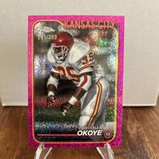2024 Topps Chrome - Christian Okoye #96 Pink Speckle Refractor /399