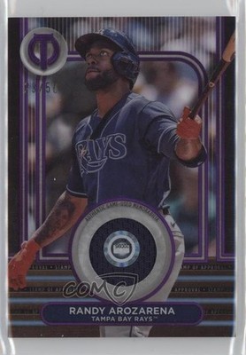 2024 Topps Tribute Stamp of Approval Relics Purple 23/50 Randy Arozarena 3m0