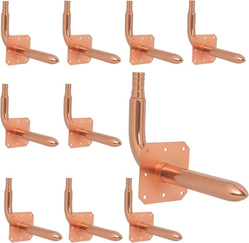 Copper Stub Out Elbow 1/2" with Wall Flange, 6" PEX Stub Out, Pack of 10