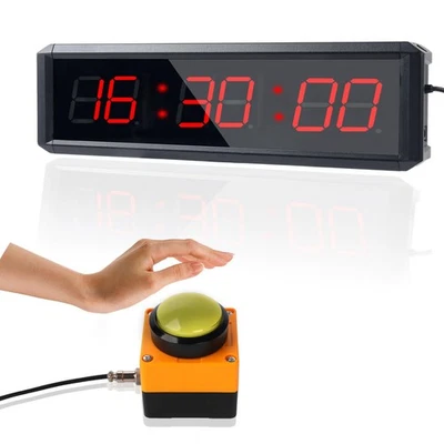 SMAHEAT Fitness Timer with Stopwatch Button, Suitable for School/exam/Home Ex...