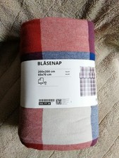 Blasenap Bettwäsche Flanell Kariert Blau Rot Grau Baumwolle 200X200, 60X70 
