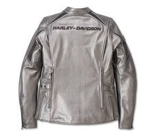Harley-Davidson Women's Paradigm Triple Vent System XL Leather Jacket gun metal