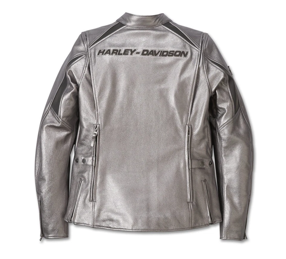 Chaqueta de cuero pequeña Harley-Davidson Paradigm Triple Vent System 2.0 para mujer Foto 2 de 4