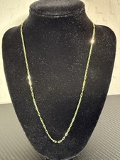 14k yellow gold paperclip link chain necklace 20" 1.6 mm, 2g