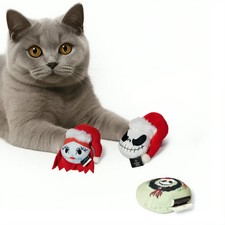 NEW Nightmare Before Christmas 3-Piece Cat Toy Variety Pack with Catnip Set Gift