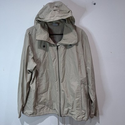 Columbia Plus Size Tan Ladies Windbreaker Rain Jacket Size 2x