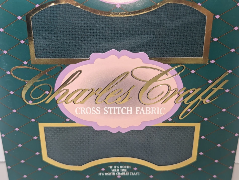 2 Charles Craft Aida 14 unidades 100 % algodón punto de cruz tela cazador verde y rojo Foto 4 de 4