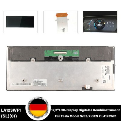 12,3-Zoll-Display für Tesla Model S, S2, X GEN 2 Digital Instrument Cluster