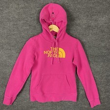 The North Face Womens Hoodie Size XS Pink Long Sleeve Pockets Logo Activewear