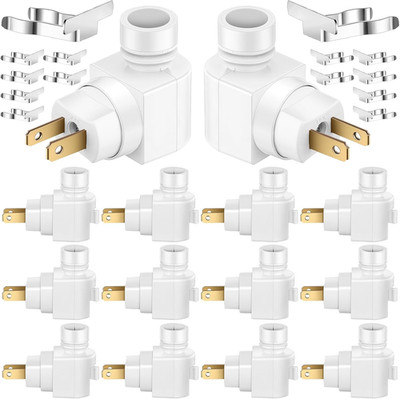 12 Sets Night Light Base 360° Plug in Night Light Module Rotating Lamp Plug with