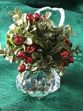 Christmas Crystal Mistletoe Ornament