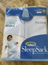 HALO Gray Dot Innovations Sleepsack 100 Cotton M 6-12 Months Back is Best New
