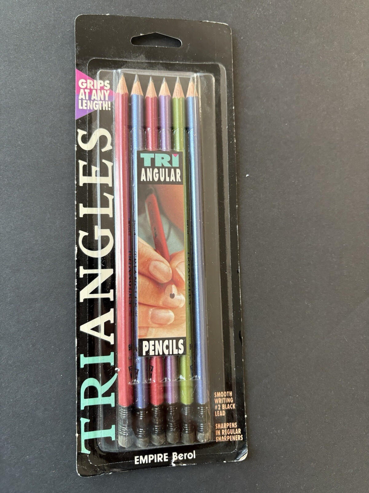 Empire Berol Triangles New 6 Count Tri Angular Pencils #2 Black Lead 91102