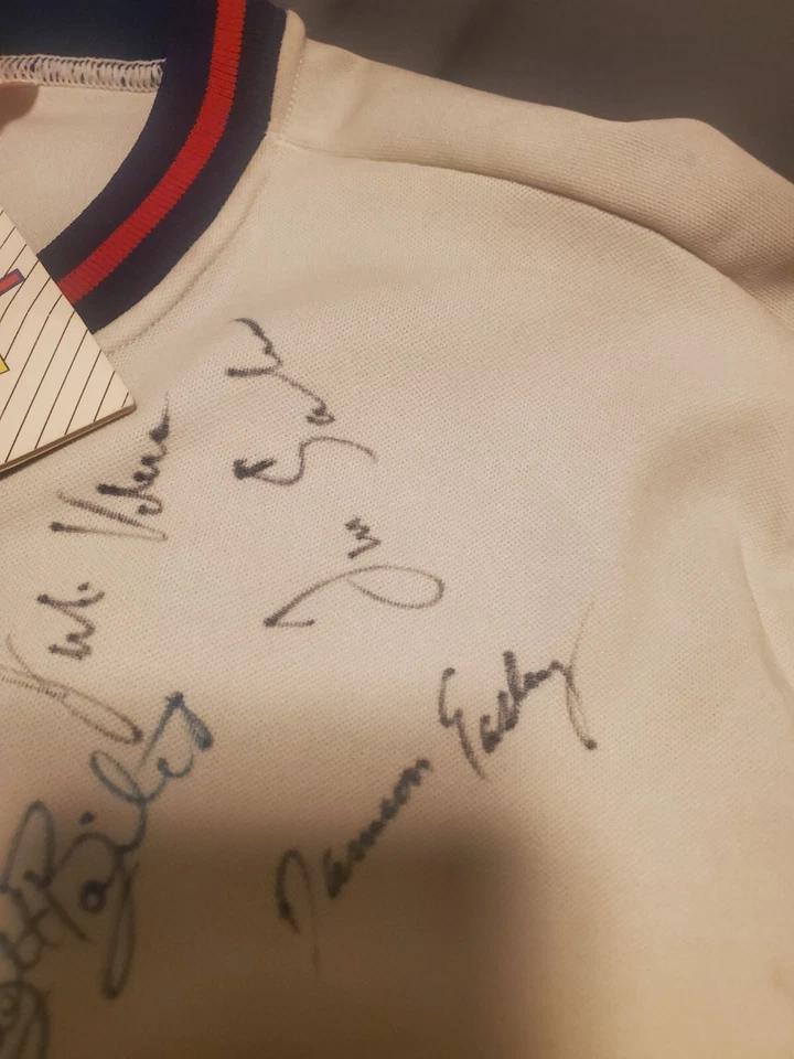 Vintage California Angels Signed 1990s Team Jersey Tim Salmon Langston 20 Sigs - Image 3 of 4