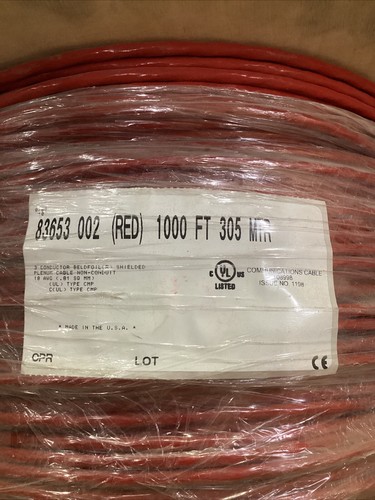 Belden 83653 0021000 Kabel 18/3 geschirmt #18 Draht Neu kostenloser Versand