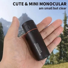 Cute Mini monocular telescope 3.5 X 1.14 mag.12X  black manual focus 2000x25