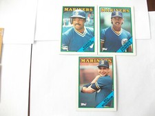 (3) 1988 TOPPS MARINERS-HAROLD REYNOLDS #485/DENNIS POWELL #453/BILL WILKINSON