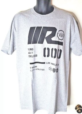Young & Reckless Mens Gray Racing 000  Graphic T-Shirt Sz Medium Brand New 