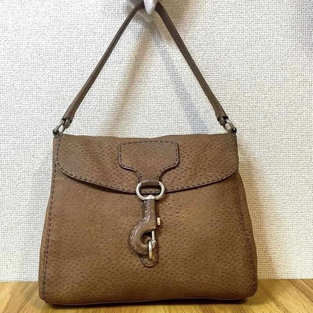 PRADA Suede Shoulder Hand Bag one shoulder Brown Triangle PRADA Suede Shoulder Hand Bag one shoulder Brown Triangle