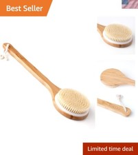Bamboo Body Brush with Long Handle - Gentle Exfoliating Shower  Spa Experience