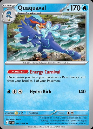 Pokemon Quaquaval (54/258) Scarlet & Violet NM HOLO