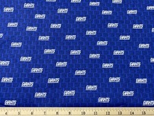 NFL NY NEW YORK GIANTS Football, MINI PRINT, HALF Yard 18 x 44 Cotton Fabric
