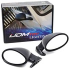 Matte Black California Claasic Retro Style Universal Oval Rear View Side Mirrors