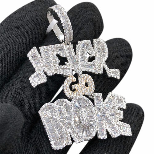 Real 925 Sterling Silver Iced Out NEVER 