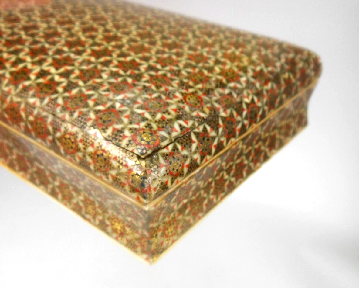 tunbridge ware cigarette box Vintage Tunbridge Style Box Geometrical Mosaic Covered Trinket Cigarette Box tunbridge ware cigarette box Vintage Tunbridge Style Box Geometrical Mosaic Covered Trinket Cigarette Box