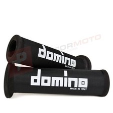 Domino Turismo Silver & Anthracite A350 Grips & Grip Covers fits Vyrus Bikes