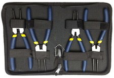 4 x Sprengringzange / Seegeringzange 150mm f. Außen + Innen Sicherungsringzangen