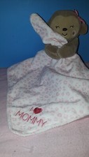 Carters Child of Mine Monkey Kisses I Love Mommy Security Blanket Lovey Pink