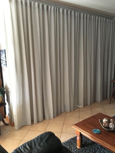 Cannes Linen Look Sheer Fabric 5 metres x 3.2m Drop -Earthy Organic 14 Shades - Picture 2 of 25
