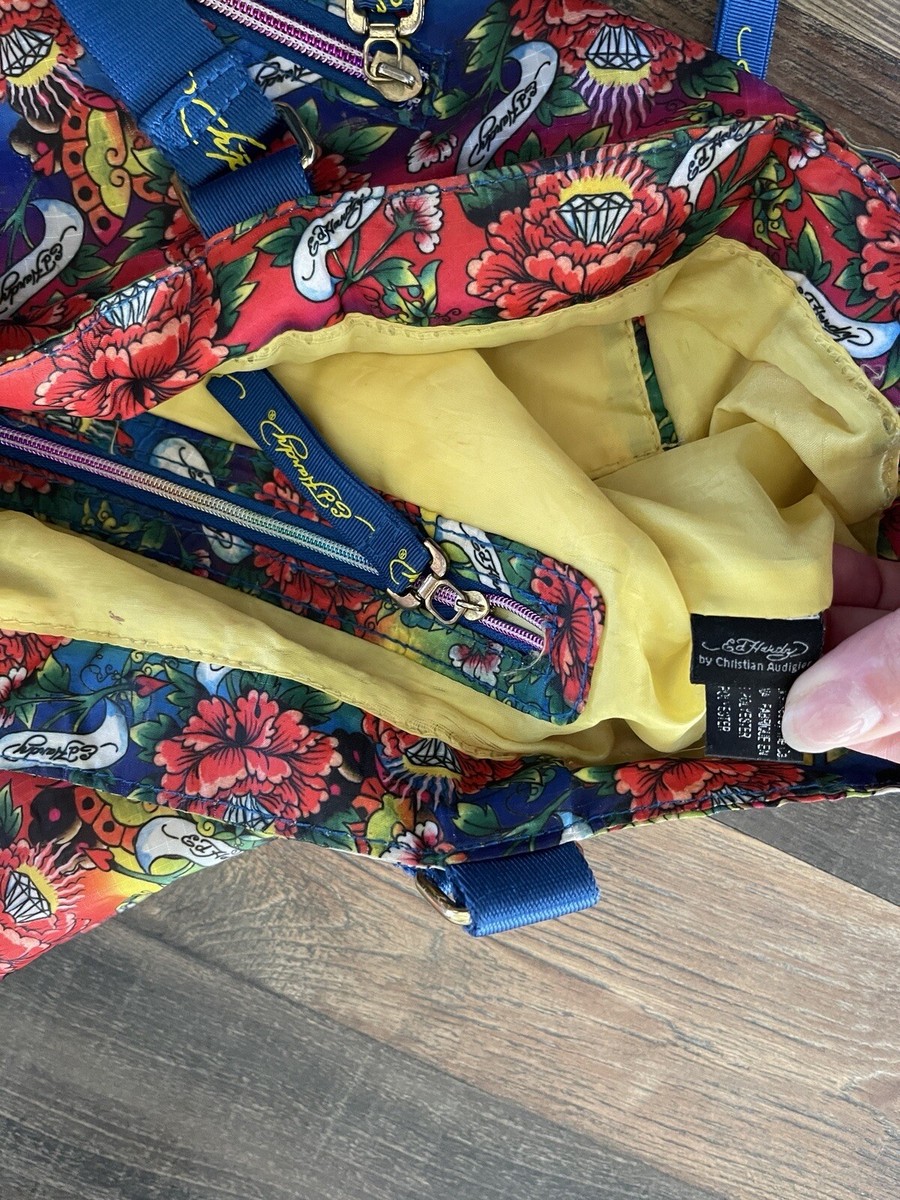 エドハーディーバック Ed Hardy Unisex Adult Blue Tiger on Tye Dye Nylon Everyday