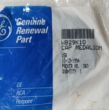 Genuine NOS GE Factory Part WB29K10 Gas Range Medallion Black Diameter 2.5 OEM
