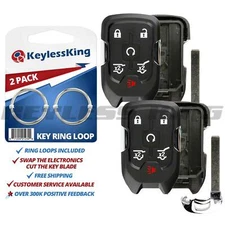 2 Keyless Entry Remote Car Key Fob Shell Case for 2014-2017 Suburban Tahoe Yukon