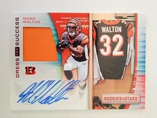 2018 Rookies & Stars Dress for Success Autograph Relics #DFS-WA Mark Walton /99