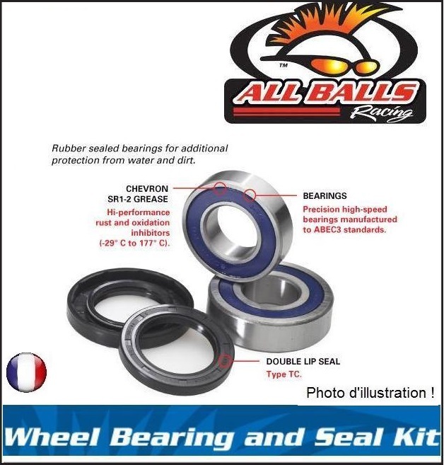 Roulement arrière All Balls de précision et joints renforcés pour Suzuki LT-Z250