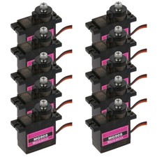10PCs MG90S Micro Metal Gear 9g Servo for RC ...