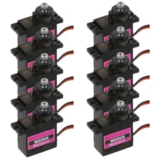 10PCs MG90S Micro Metal Gear 9g Servo for RC Plane Helicopter Boat Car 4.8V- 6V