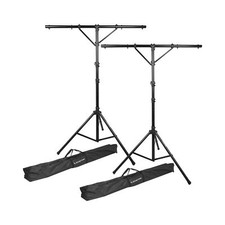 Sound Town 2-Pack DJ Lighting Stand, Height Adjustable, 12 ft Tall, with T-Ba...