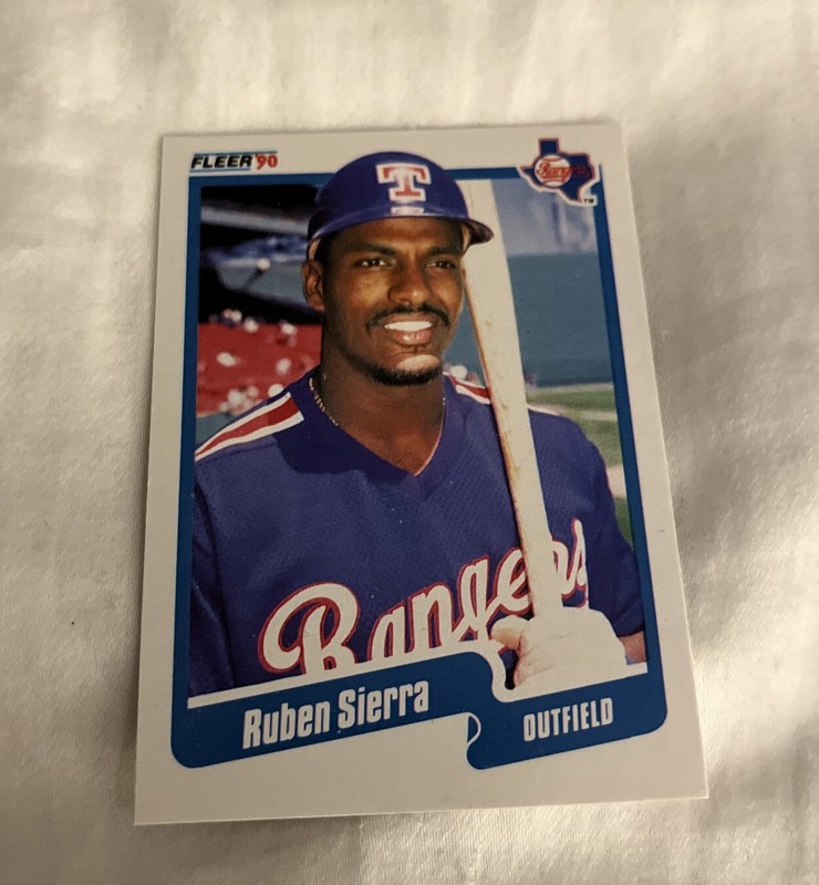 RUBEN SIERRA RANGERS 1990 FLEER BASEBALL CARD #314