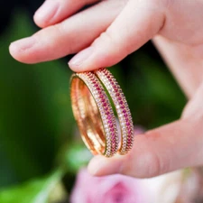 CWWZircons Rainbow CZ Yellow Gold Big Round Huggie Hoop Earrings for Women Bride