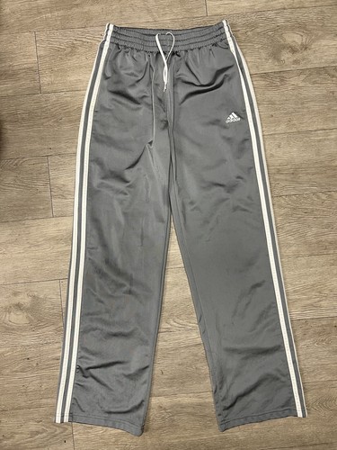Adidas Trackpants Joggers Kids Youth Size Large Grey 3 Stripes Trefoil Logo - Picture 4 of 17