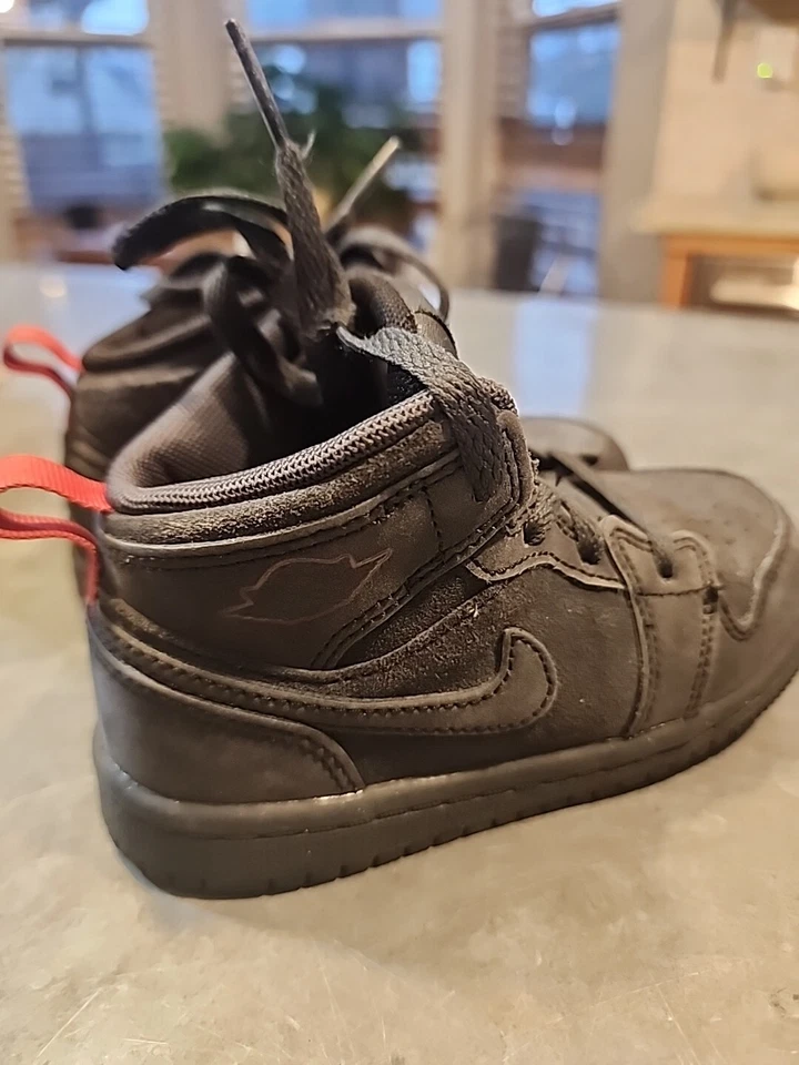 Little Kid's Jordan 1 Mid SE Craft DK Smoke Grey/Black (FQ7754 001)  7.5 Toddler - Image 4 of 4