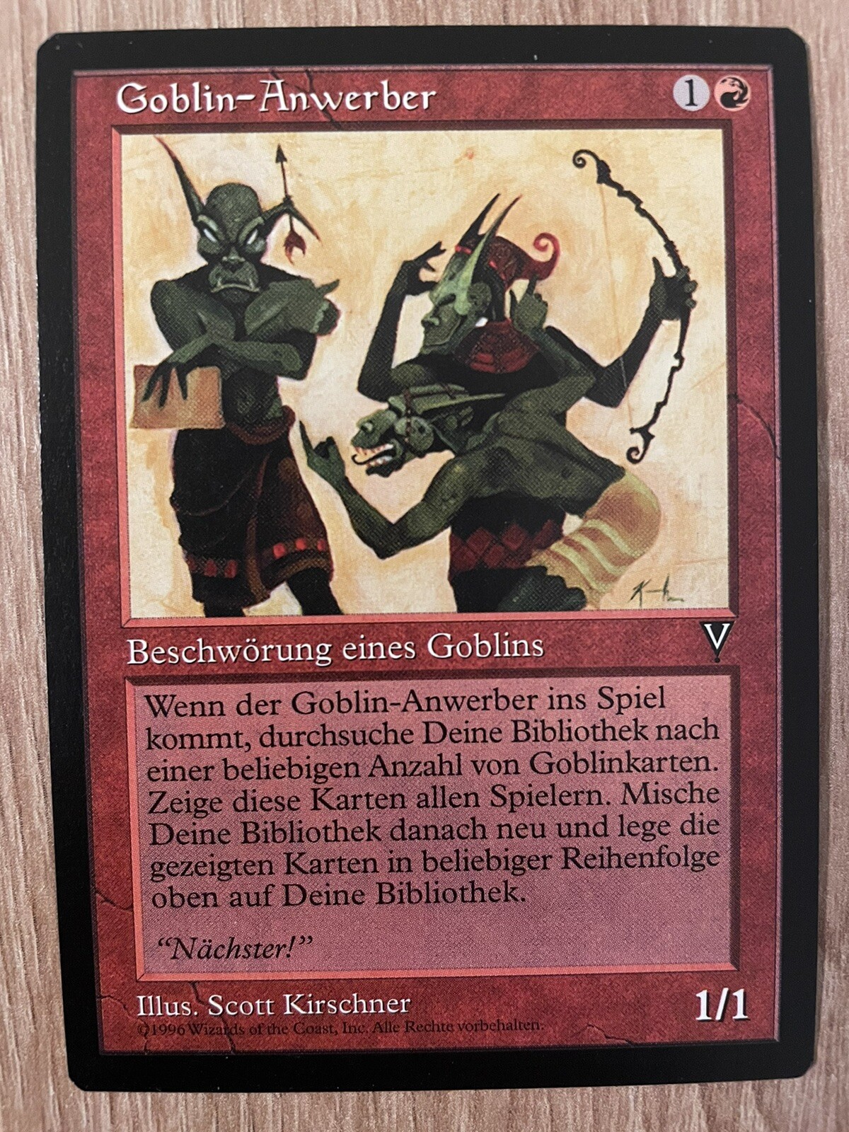 Goblin Anwerber (Visions 1996) Magic Karte MtG EX Goblin Recruiter  Goblins